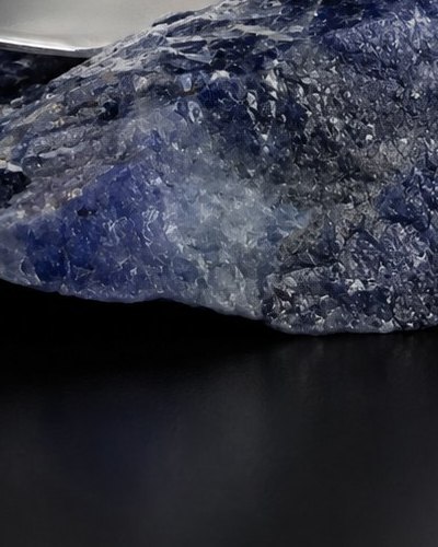Raw sapphire, close