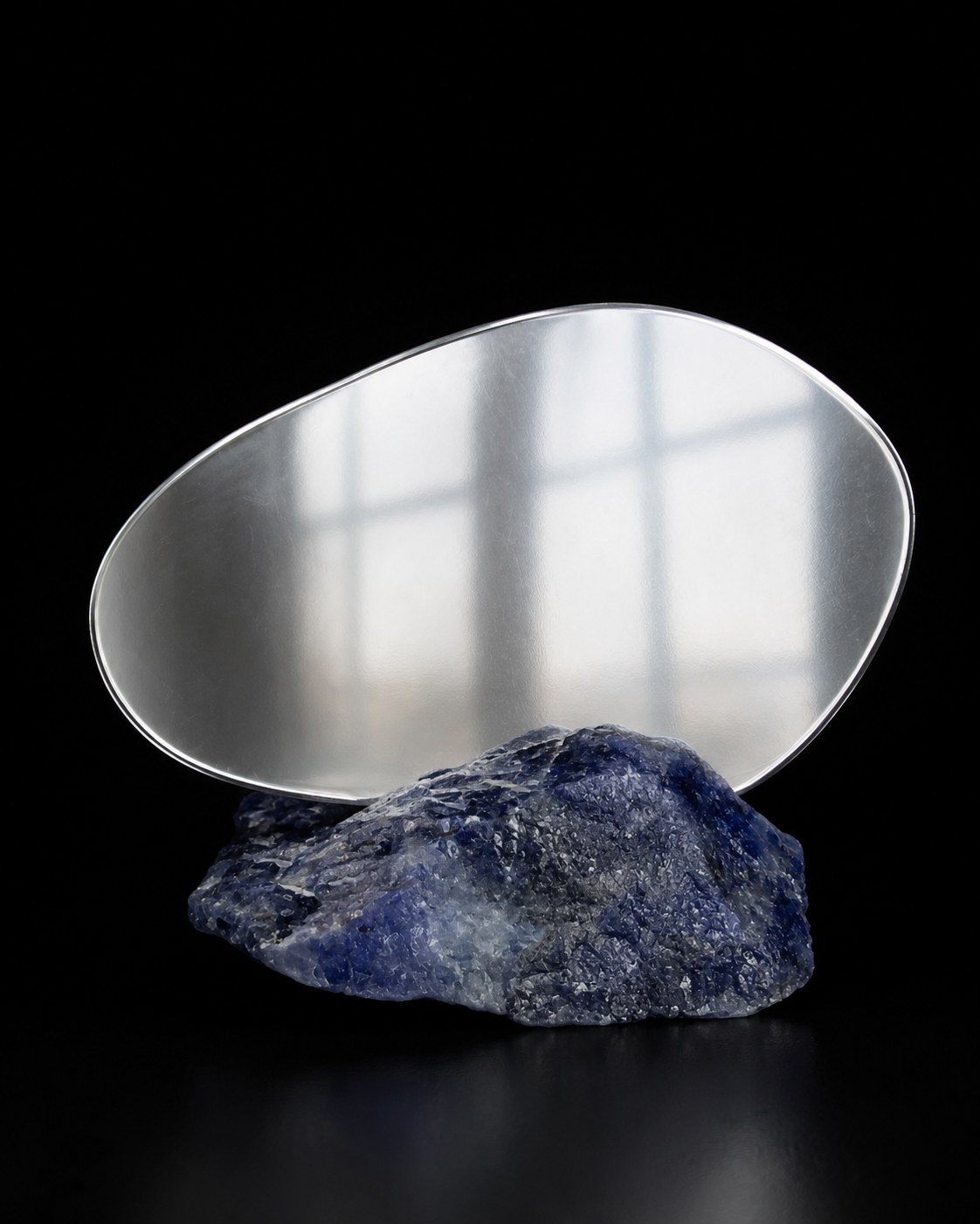 Reflecting Pool, a mirror on raw sapphire